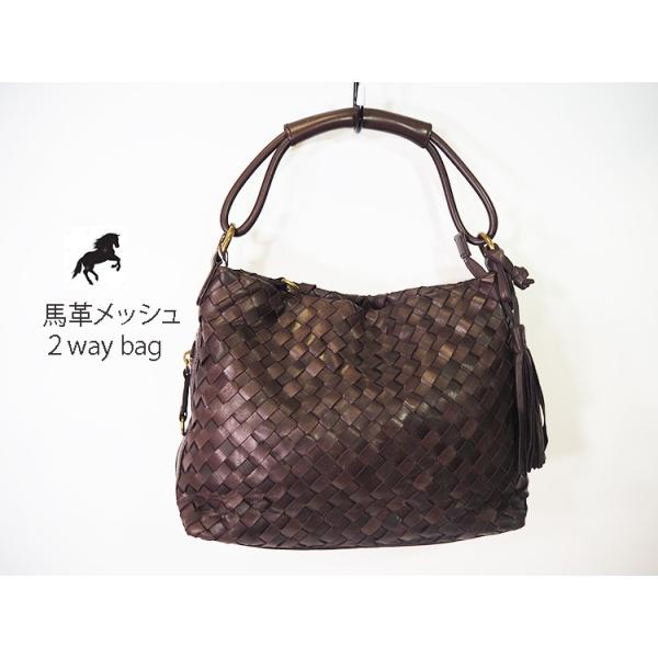 リリー LILY 馬革 メッサーラ ポニー レザー メッシュ 2WAY ミニ ショルダーバッグ ハンドバッグ ミニトートバッグ 小 610204  /【Buyee】