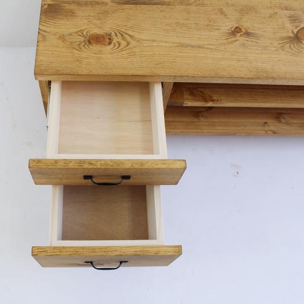 テレビボード 120センチ パイン無垢 アイアン 木製 天然木 手作り