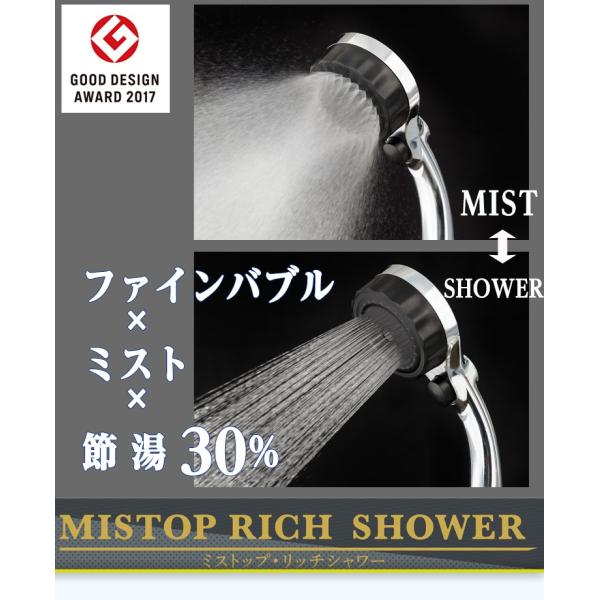 ミストップ・リッチシャワー マイクロナノバブル SH216-2T ミストップ