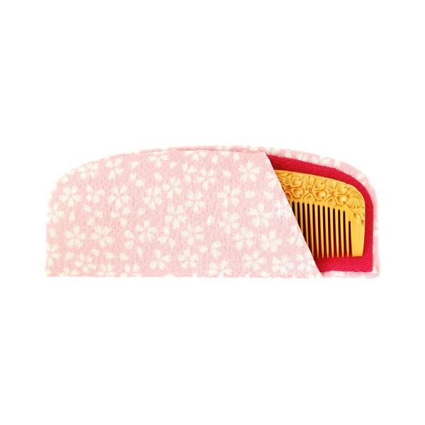 当店人気！】かわいい桜（さくら）4寸 彫解櫛 つげ櫛 高級国産