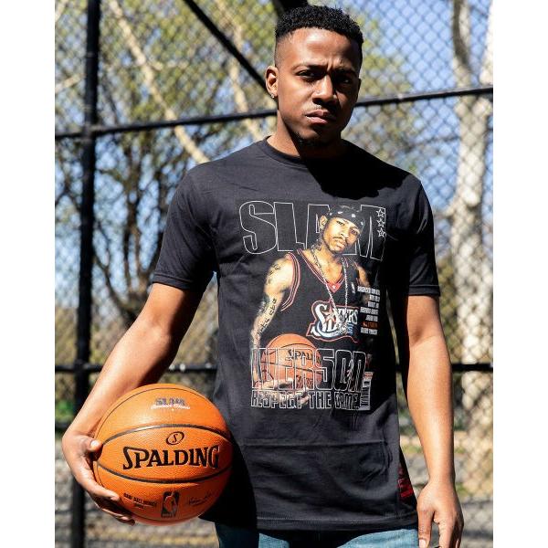 公式グッズ】NBA 76ers アレン・アイバーソン Tシャツ Mitchell & Ness（ミッチェル＆ネス） メンズ ヘザー