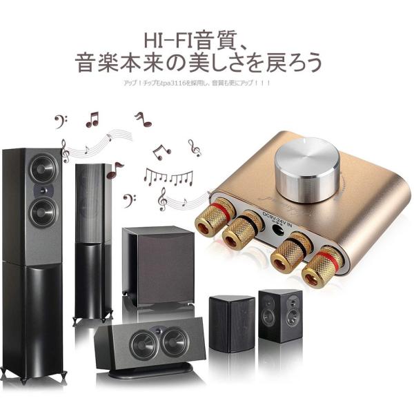 Bluetoothアンプ ステレオ スピーカー パワーアンプ デジタル