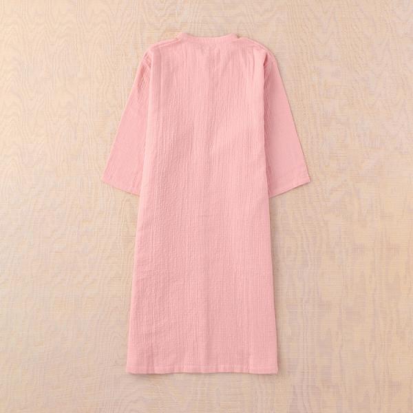 ルームウェア ワンピース UCHINO New マシュマロガーゼ ボタン