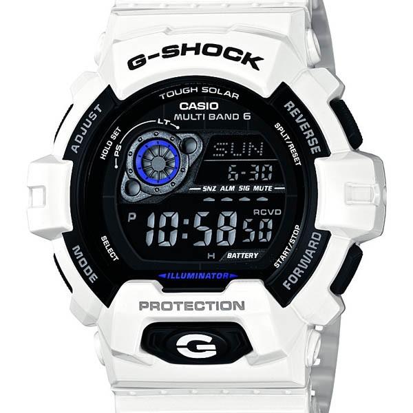 全国総量無料で G-SHOCK 白 電波ソーラー 腕時計(デジタル