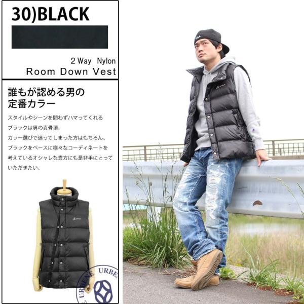 ジョンブル ダウンベスト メンズ Johnbull 2WAY 30Dナイロン