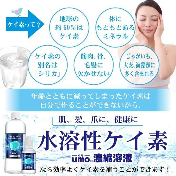 水溶性珪素 ケイ素 サプリメント UMO（ウモ）濃縮溶液 500ｍｌ 日本製 ...