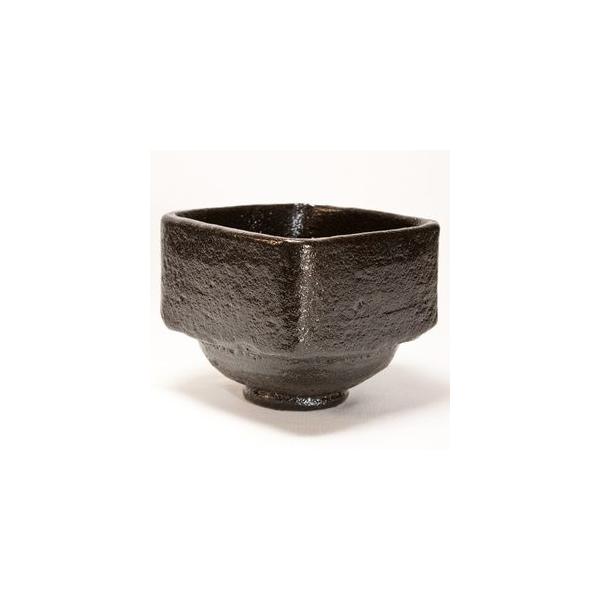 佐々木昭楽 長次郎 ムキ栗写し 黒茶碗 bf3658098bf637bf5fe94c2da2b6ff