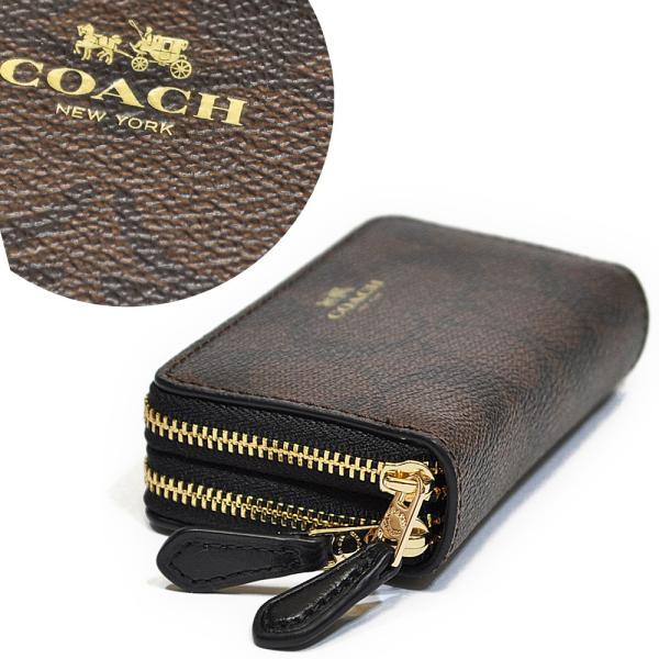 コーチ COACH 財布 小銭入れ F63975 IMAA8 シグネチャー PVC ダブル