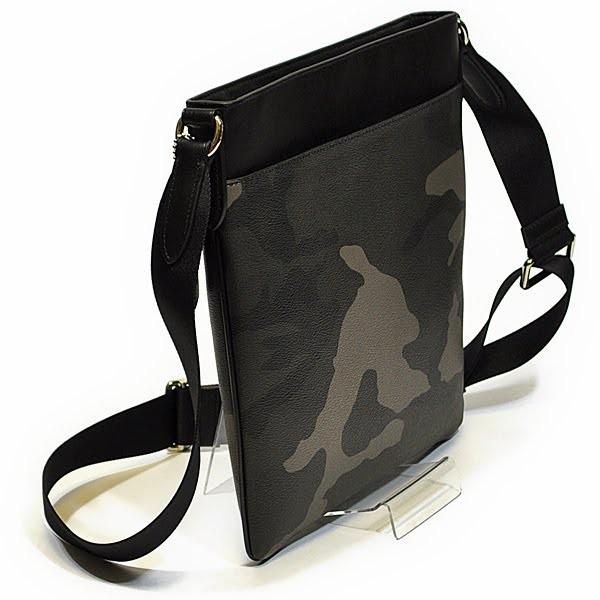 コーチ ショルダーバッグ カモフラ 斜め掛け PVC ブラック コーチ