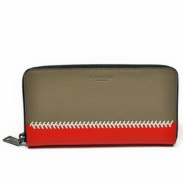 COACH ベースボールステッチ ラウンドジップ 長財布 メンズ COACH 国内発送 コーチ 財布 メンズ ベースボール ステッチ