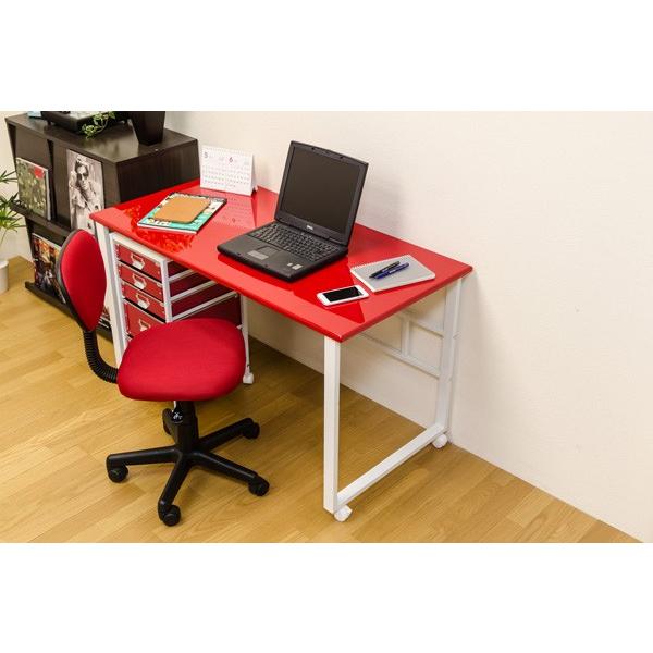 キャスター取り外し可能！ハイグロスデスク