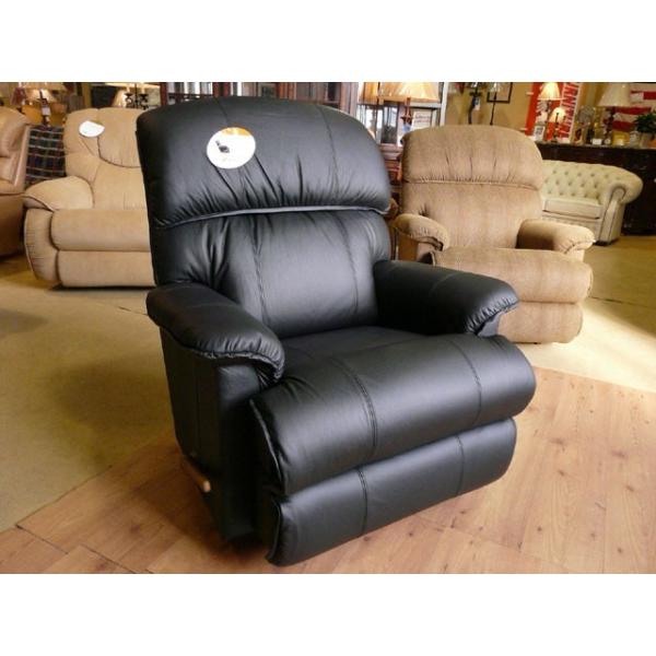 黒本革 1人掛けソファロッキンチェア