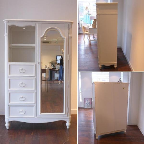 メーカー廃盤品> チェスト ミラー付き クローゼット