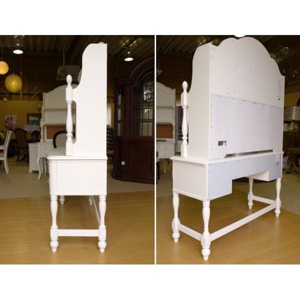 デスク&ハッチ 4910 Harmony アンティーク調 白家具 姫系 ホワイト 白