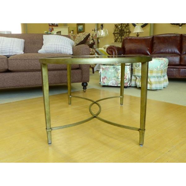 ローテーブル ガラス アンティーク ゴールド ブロンズ