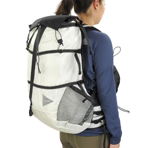 アンドワンダー and wander バックパック 40L backpack white ホワイト 