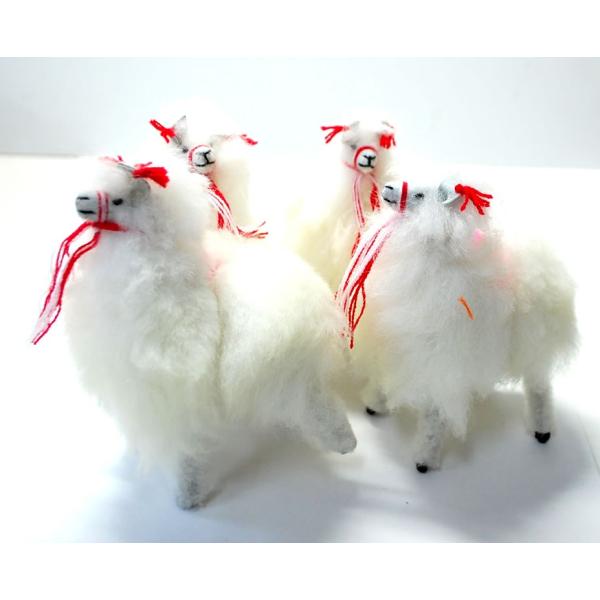 ALPACA 12cm】ふわふわアルパカのぬいぐるみ置物 約12cm