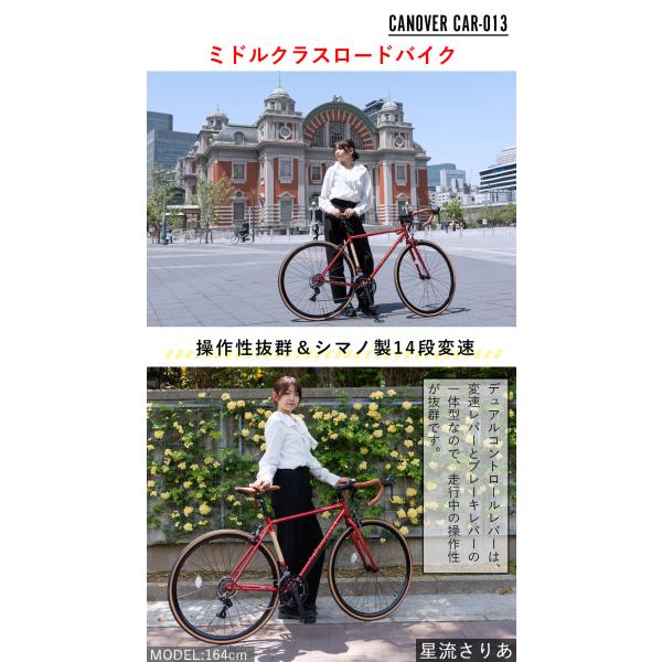 ロードバイク 自転車 700×25C シマノ14段変速 ターニー デュアル