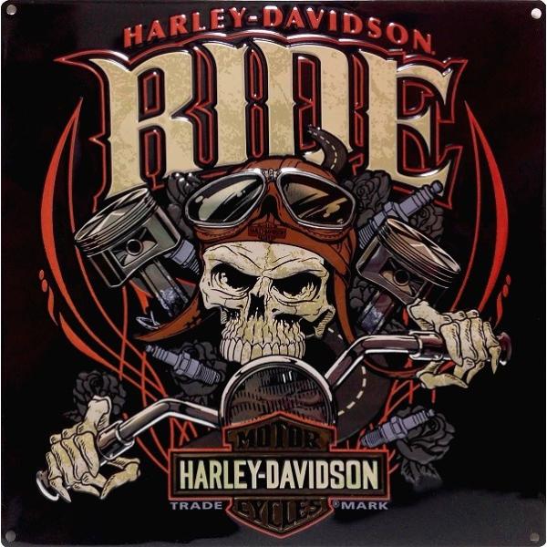 ハーレーダビッドソン 看板 メタル プレート Harley Davidson Ride