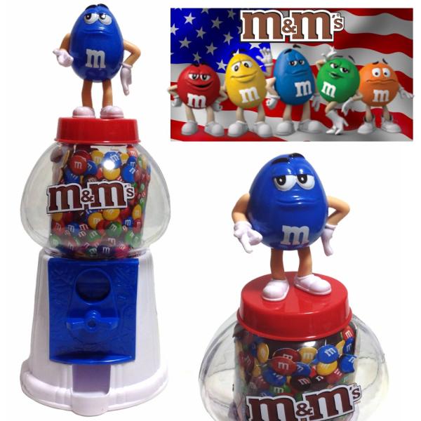 m&m's dispenser blue basketball figure figurine object