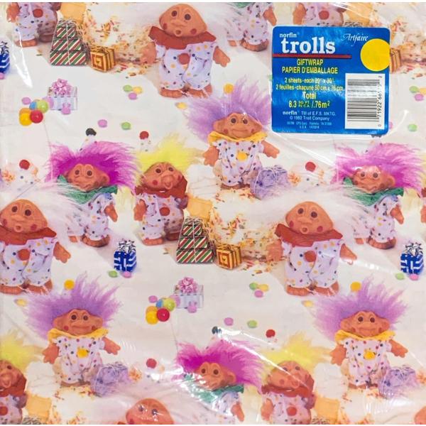 Trolls トロール norfin ギフトペーパー ラッピングペーパー (white