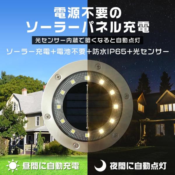 LEDソーラーライト 防水 ガーデンライト 屋外 埋込 置き型 8個セット 誘導灯 太陽光充電 昼光色 電球色 おしゃれ 外構 エントランス 庭 芝生  WEIMALL /【Buyee】 Buyee Japanese Proxy Service Buy from Japan!