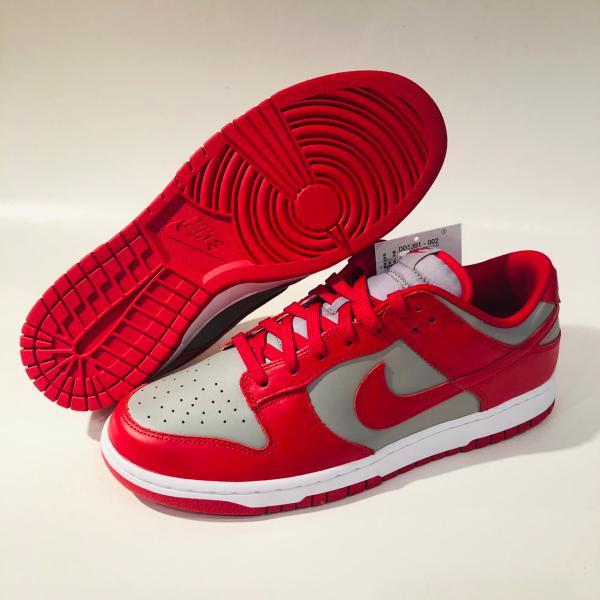 NIKE DUNK LOW RETRO Medium Grey/Versity Red-White ナイキ