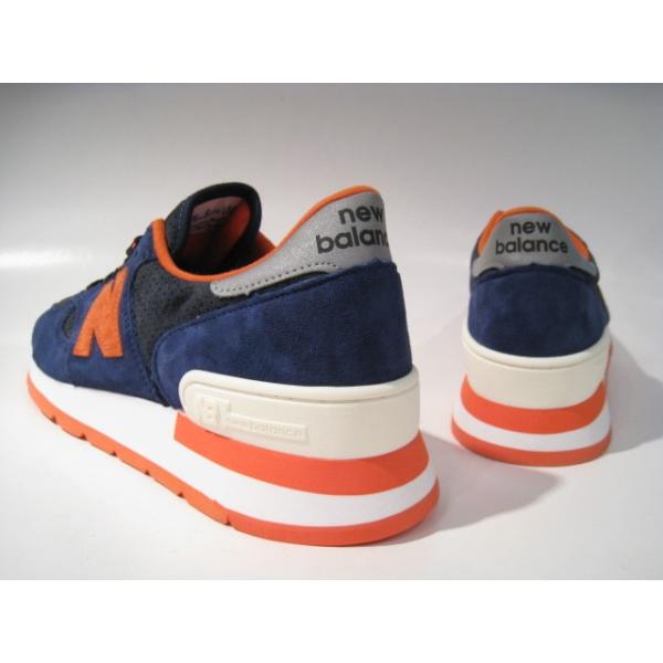 NEW BALANCE for J.CREW for M990INF J.CREW INDIGO FLAME Navy Orange White Made in USA Buyee