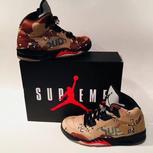 Buy Supreme x Air Jordan 5 Retro 'Desert Camo' - 824371 201