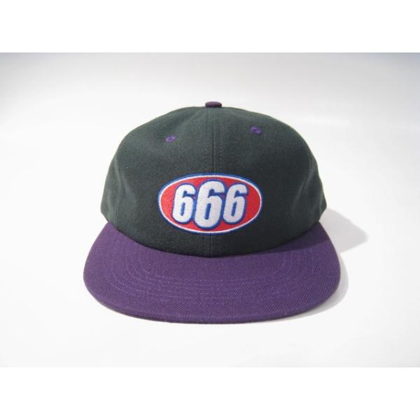 2017ss Supreme 666 6-panel Cap Dark Green/Purple シュプリーム 666