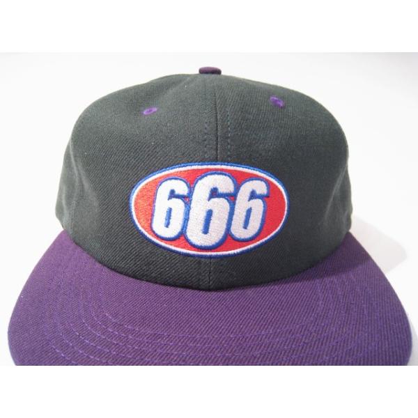 2017ss Supreme 666 6-panel Cap Dark Green/Purple シュプリーム 666