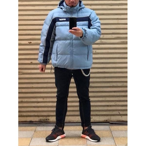 Stripe panel deals down jacket