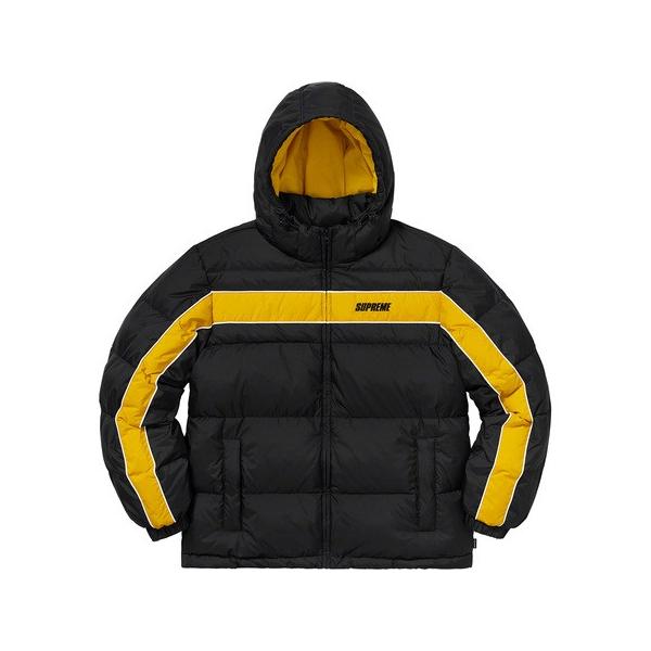 2018AW Supreme Stripe Panel Down Jacket Black シュプリーム ...