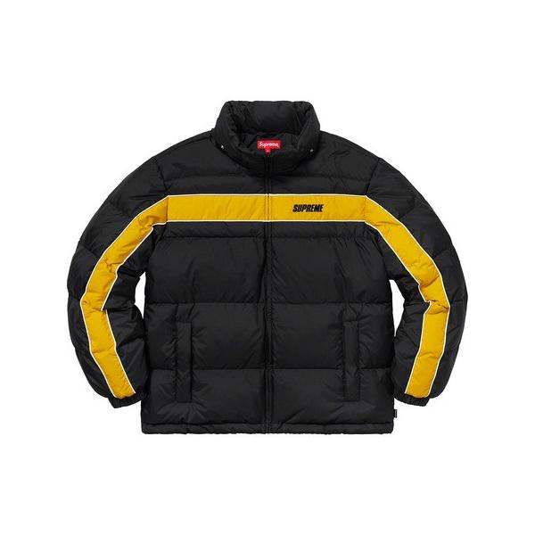 2018AW Supreme Stripe Panel Down Jacket Black シュプリーム ストライプ パネル ダウンジャケット ブラック  フード取り外し可能ダウンジャケット /【Buyee】 Buyee - Japanese Proxy Service | Buy from Japan!