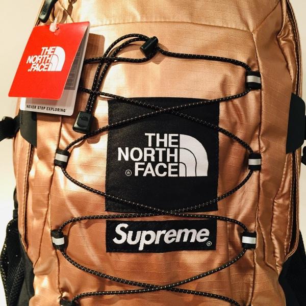 Supreme north face discount backpack rose gold