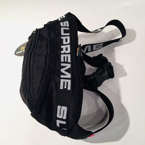 国内正規 極上USED品！2018ss Supreme Waist Bag denier Cordura Black