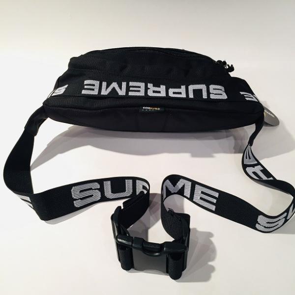 国内正規 極上USED品！2018ss Supreme Waist Bag denier Cordura Black