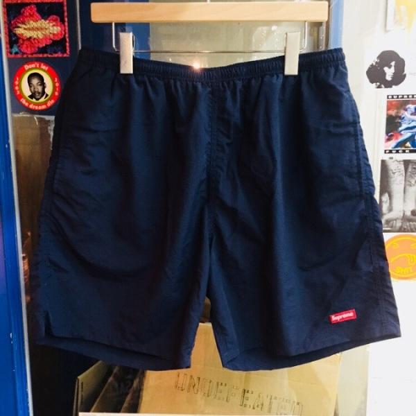 2018SS Supreme Nylon Water Short Navy/Red シュプリームナイロン