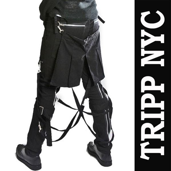 ボンテージパンツ フラップ付き TRIPP NYC (トリップニューヨーク)ZIPスキニー ボンデージパンツ スキニーパンツ パンク ロック  ファッション /【Buyee】