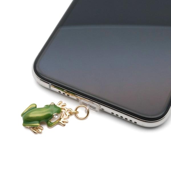 カエル 携帯ストラップ iphone スマホ イヤホンジャック