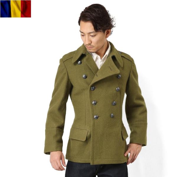 実物 新品 ルーマニア軍 リメイクウールコート メンズ アウター