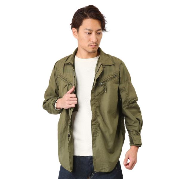実物 米軍 ヘリクルーシャツ 斜めポケット USEDメンズ ミリタリー