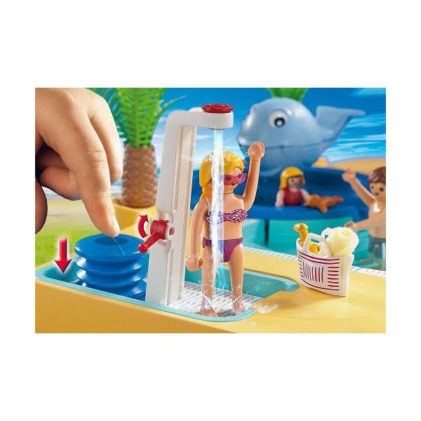 Playmobil pool with whale hot sale fountain