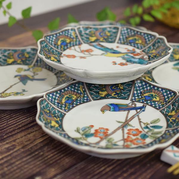 花鳥絵の大皿 花鳥絵の大皿 5号皿 古九谷色絵壺花鳥図 MC-505 – SEIKOU