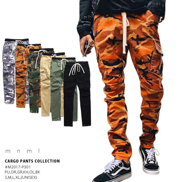 ミニマル mnml カーゴパンツ ストレッチ スキニー スリム