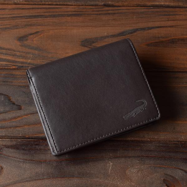 クロコダイル財布 財布 メンズ 二つ折り 羊 本革 グリーン 緑 やわらかい 誕生日