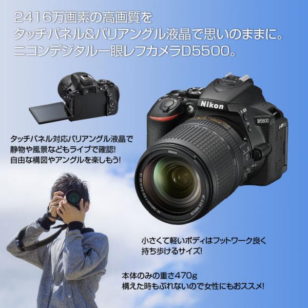 高画質2416万画素 Nikon D5500 Wi-Fi バリアングル液晶 一眼