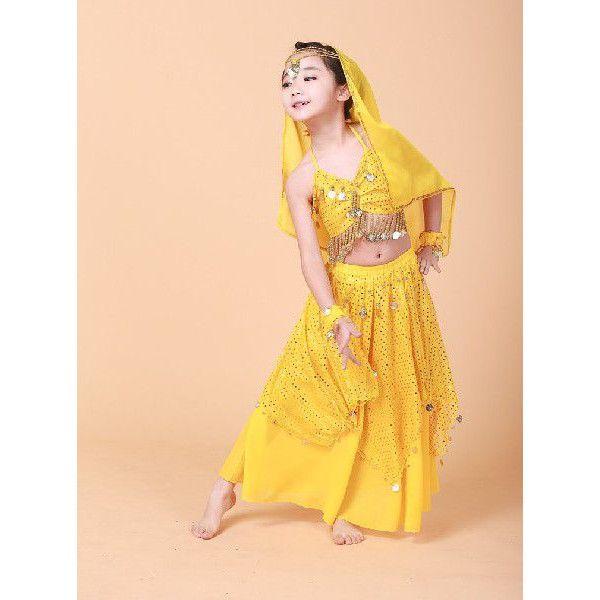 児童子供用ダンス衣装 キッズベリーダンス衣装 インドダンス衣装