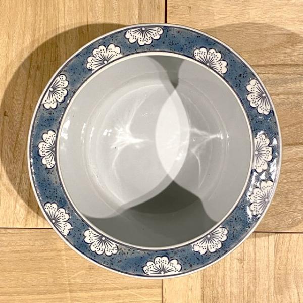 セール中✨中国工芸　染付青花磁器　花鳥水鉢（ 大）睡蓮鉢　花丸型　う セール中✨中国工芸 染付青花磁器 花鳥水鉢（ 大）睡蓮鉢 花丸