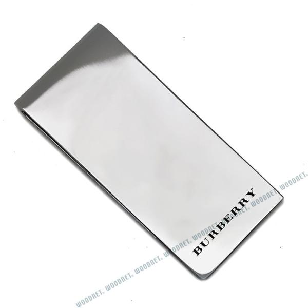 美品 BURBERRY シルバーマネークリップ BURBERRY マネークリップ バーバリー シルバー 4075239-SILVER /【Buyee】